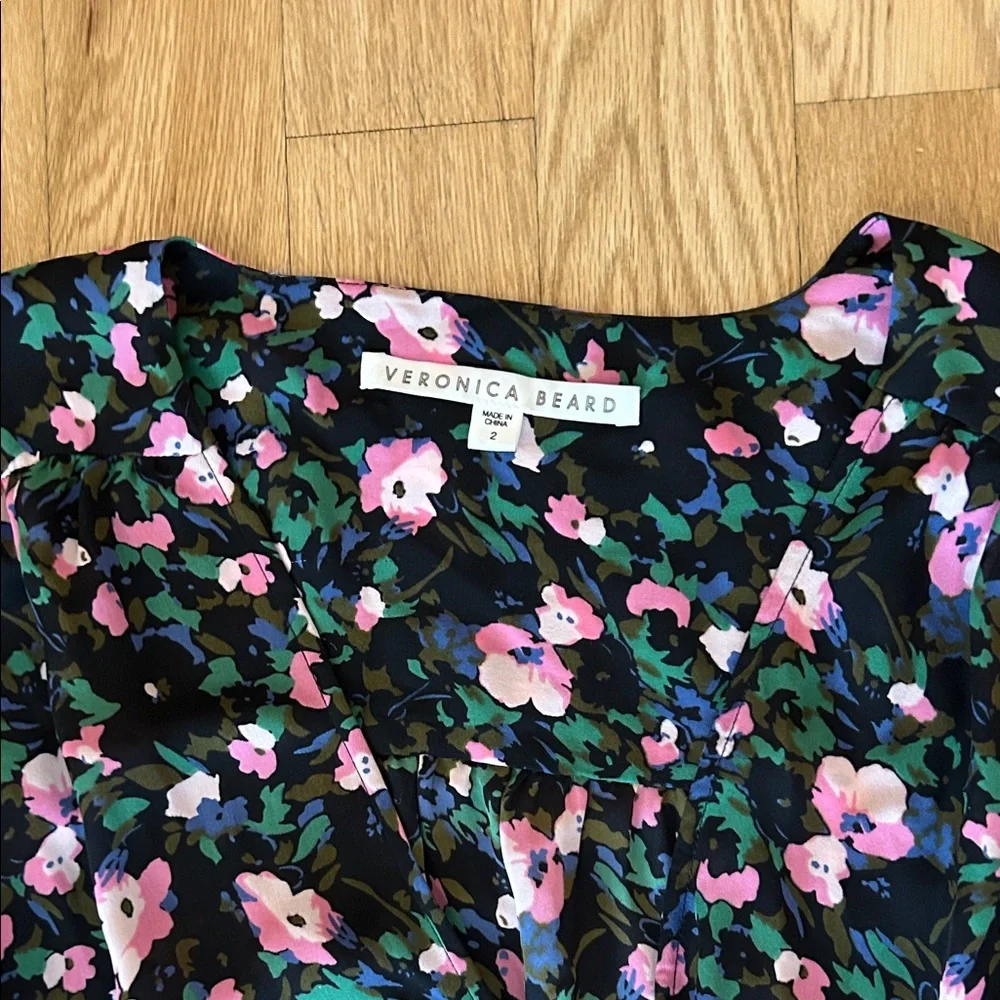 Veronica Beard Multicolor Floral Top - Picture 2 of 2